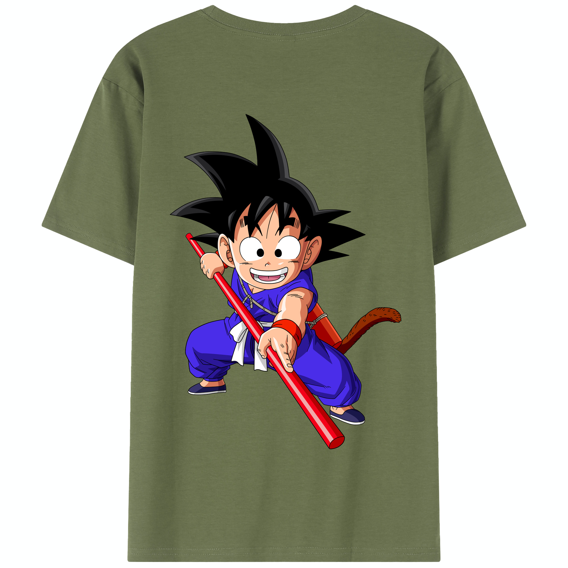（画像用） ドラゴンボール 孫悟空（そん ごくう）Son Goku カカロット DRAGON BALL Kakarotto 綿100％半袖Tシャツ（背面プリント）